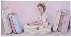 Original Painting on Canvas - Girl's Bedroom Shelf - Postage is included Australia Wide