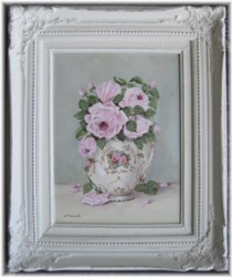 Original Painting - Larger size - Sweet Pink Roses in a Jug - Postage is included Australia wide
