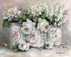 Whites in Vintage Tin Trio -  Available as Prints and Gift Cards